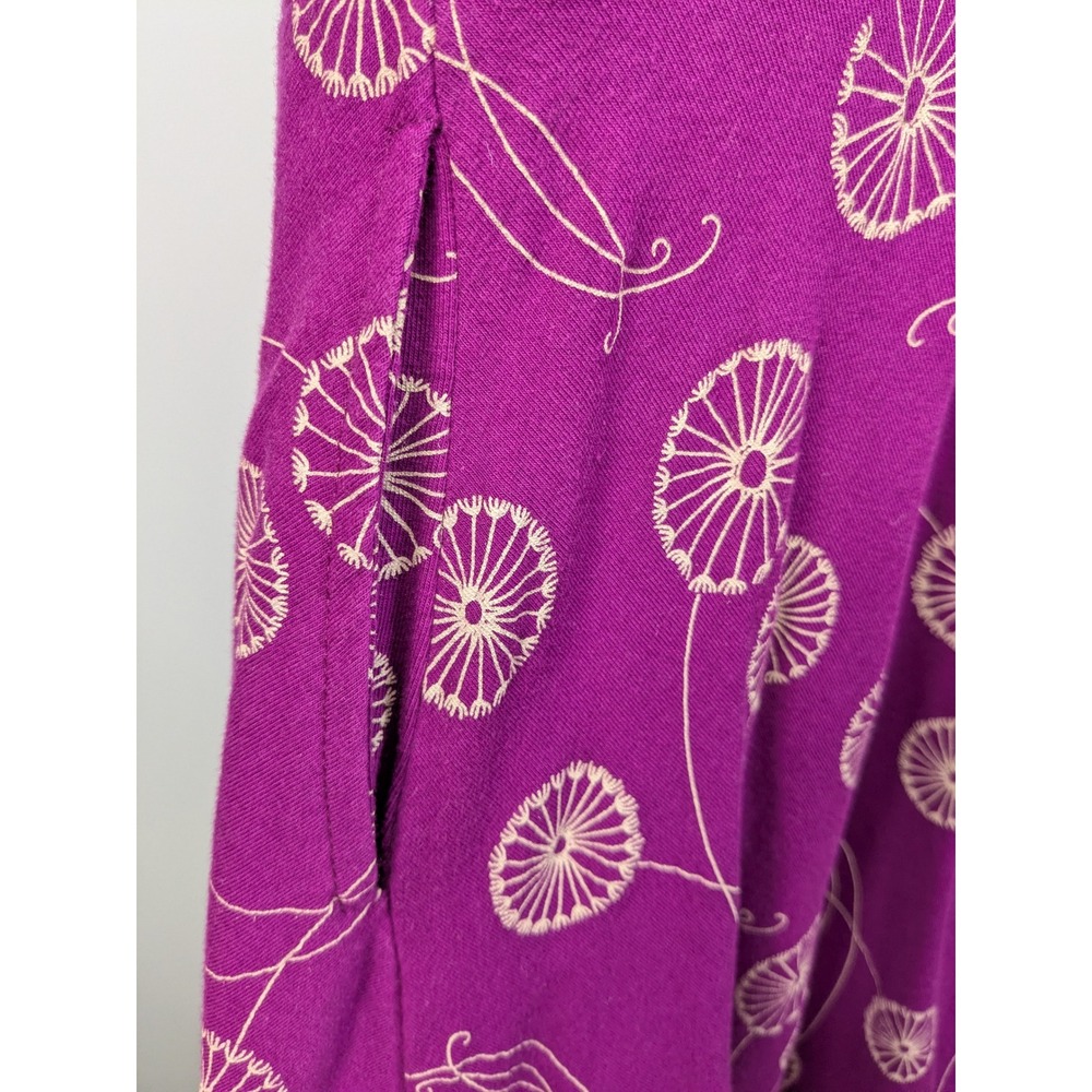 Effie's Heart Magenta Dandelion Print Fit & Flare Dress XLCotton Spandex - Picture 10 of 11